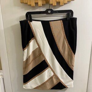 White House Black Market Skirt Gold and Multicolored. Size 12
